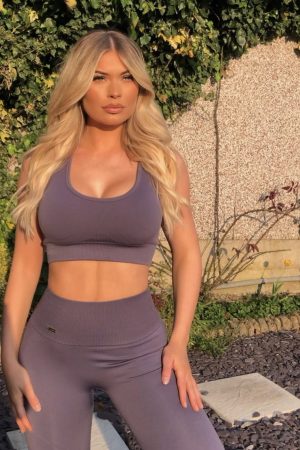 3 PIECE RIBBED SEAMLESS SET - ROYAL