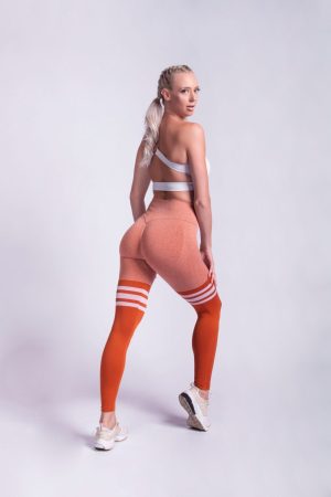 THIGH HIGH SEAMLESS SCRUNCH BUM TIGHTS - BRONZE