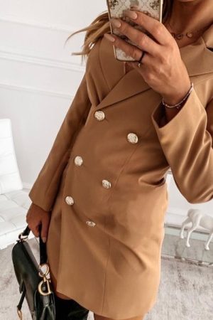 BLAZER DRESS - BROWN