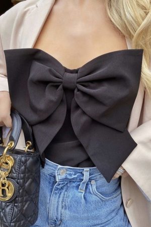 Bow Strap Top - Black