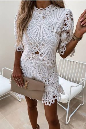 Lace 2 Piece Set - White