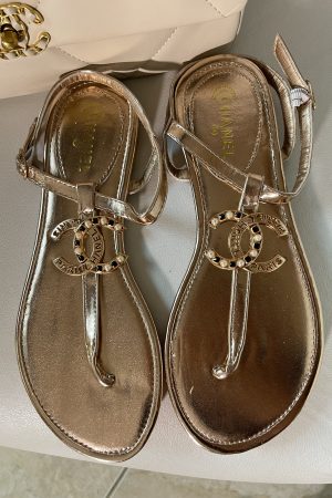 CHANEL SANDALS - ROSE GOLD