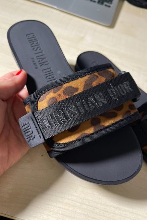 CD - VELCRO STRAP SANDALS - LEOPARD