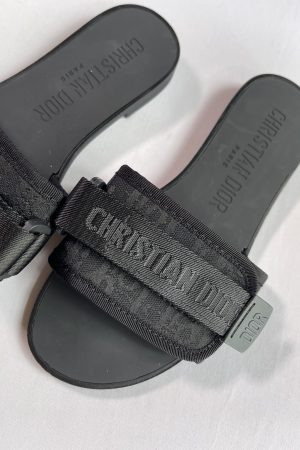 CD - VELCRO STRAP SANDALS - BLACK
