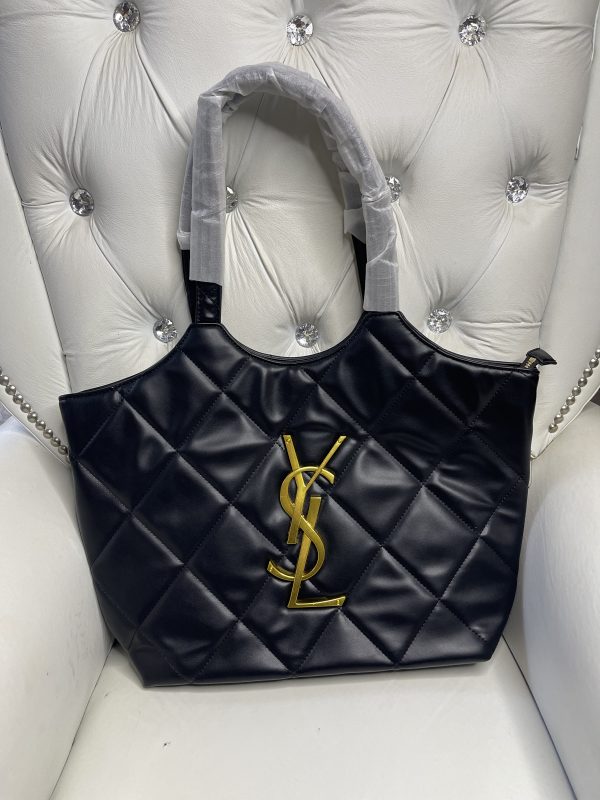 YSL Quilted Large Tote - Black
