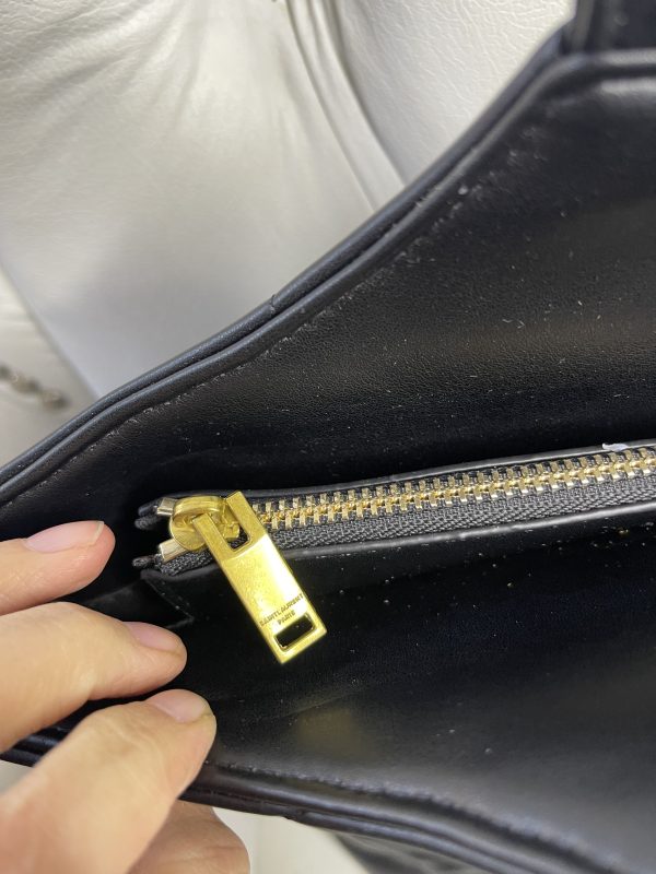 YSL Quilted Large Tote - Black - Image 3