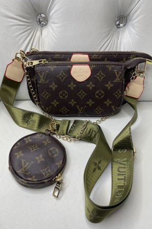 3 PIECE LV SET - GREEN STRAP