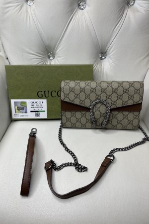 GUCCI CROSS BODY BAG - BROWN